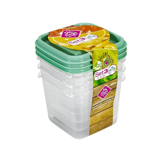 Palermo Voorraaddoos 30Cl 8,5X8,5Xh11Cm Set/3 3 Assortiment Prijs Per Kleur