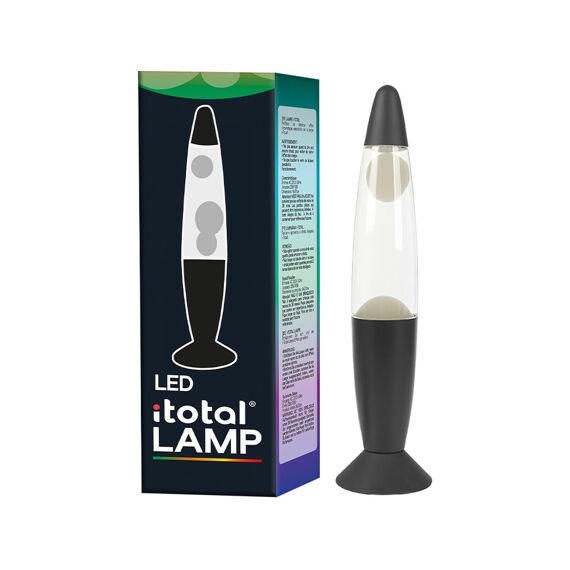 I Total Lava Lamp Led Zwarte Basis Met Witte Liquid