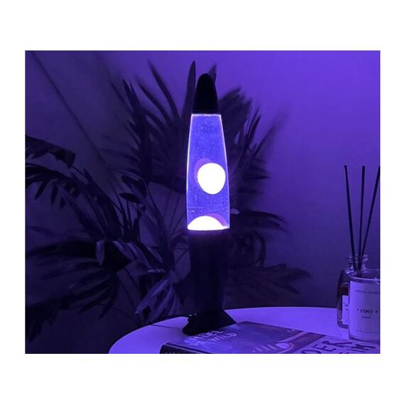 I Total Lava Lamp Led Zwarte Basis Met Witte Liquid