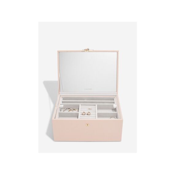 Stackers Classic Two Tone Jewellery Box Blush Pink