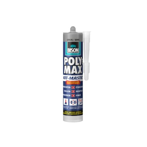 Bison Afdichtingskit Poly Max Grijs 280Ml