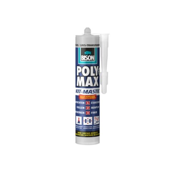 Bison Afdichtingskit Poly Max Transparant Grijs 280Ml