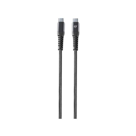 Cellularline Usb Kabel Kevlar Usb-C Naar Usb-C 1.2M Zwart