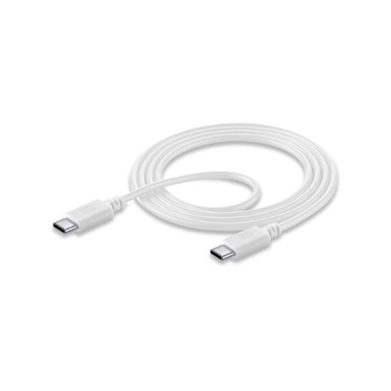 Cellularline Datakabel Usb-C Naar Usb-C 5A Super Fast Charging 1.2M Wit