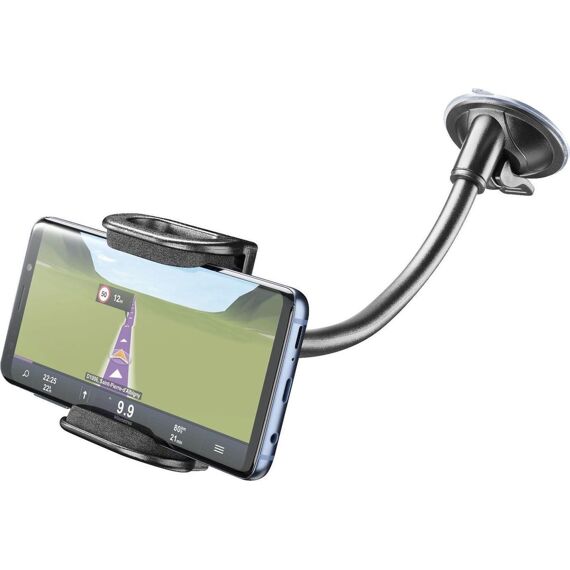 Cellularline Smartphonehouder Met Zuignap Auto Pilot Flexi Zwart