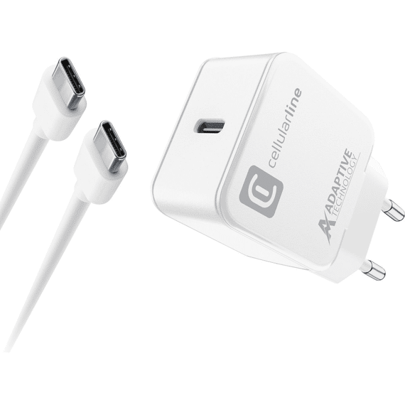 Cellularline Reislader Kit 15W Usb-C Naar Usb-C Samsung Wit