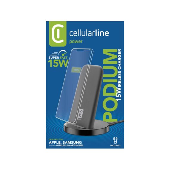 Cellularline Draadloze Laadstand 15W Adaptive Usb-C Zwart