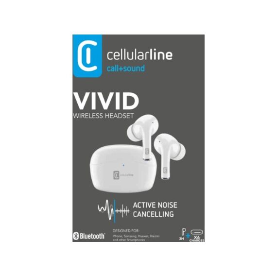 Cellularline Vivid In-Ear Hoofdtelefoon Draadloos Wit