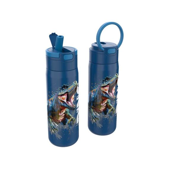 Lunch Buddies Rvs Waterfles 600Ml T-Rex