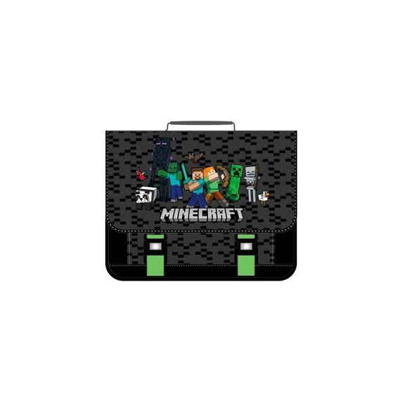 Minecraft Schooltas 38Cm 2 Comp + Voorzakje 40X41X16Cm