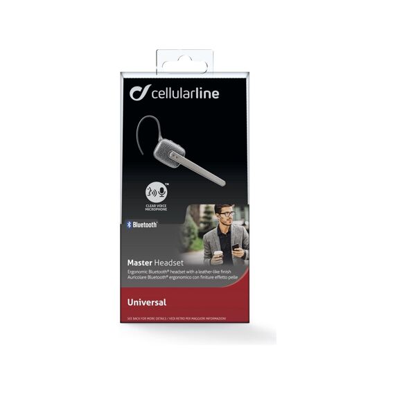 Cellularline In Ear Hoofdelefoon Bt Master Leather-Like Zwart