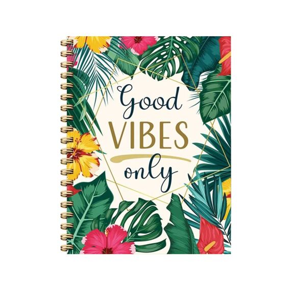 Good Vibes Only Spiraalboek Met Lijnen