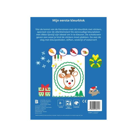 Mijn Allereerste Kleurblok Met Stickers Kerstmis