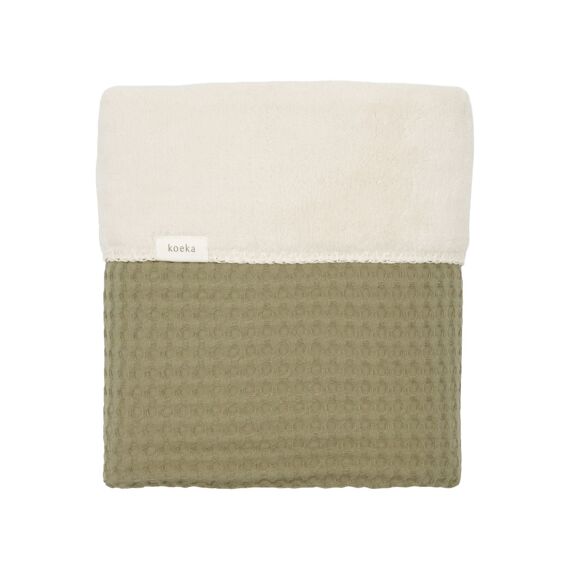 Koeka Wiegdeken Wafel/Teddy Oslo 75X100Cm Moss