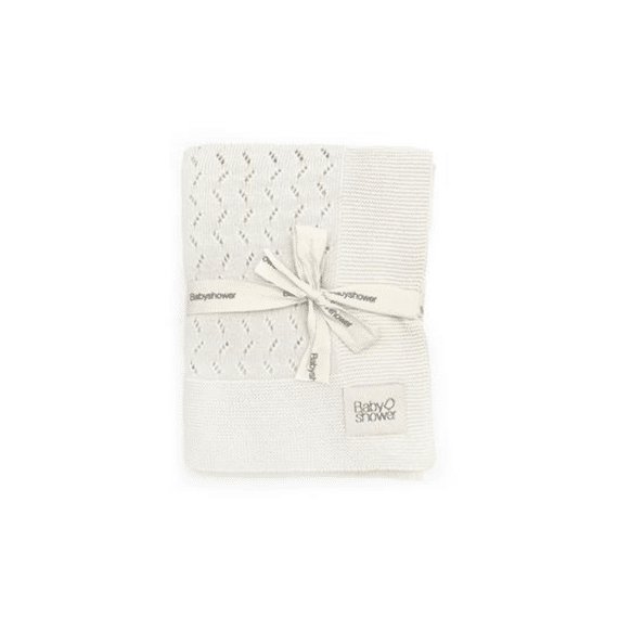 Babyshower Deken Wieg Classic Tricot 75X95Cm Tricot Ivory
