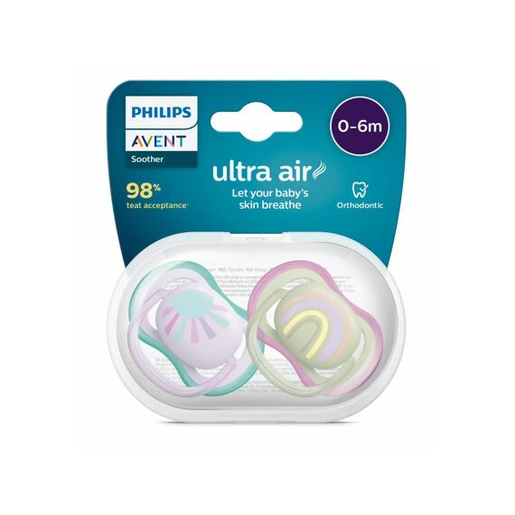 Avent Fopspeen 0M+ Ultra Air Zon/Regenboog Mix