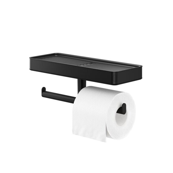 Tiger Carv Toiletrolhouder Met Planchet Zwart