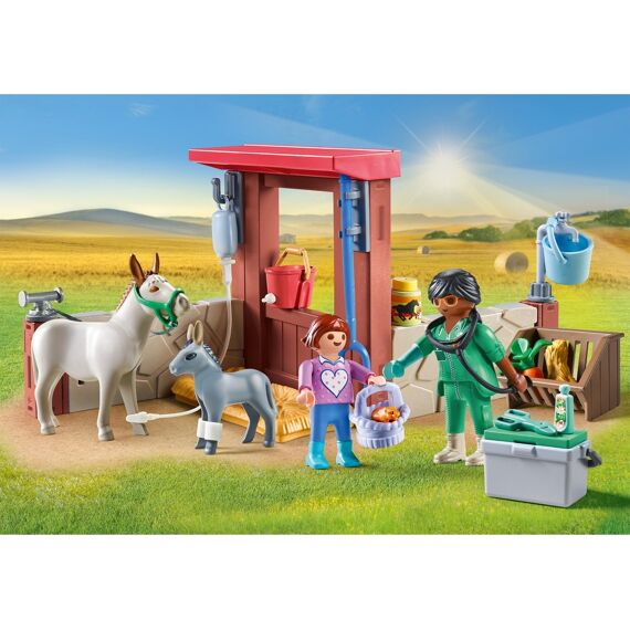 Playmobil 71471 Boerderij Dierenarts Met De Ezels