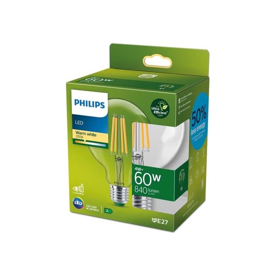 Philips Lamp Led Cla 60W G95 E27 2700K