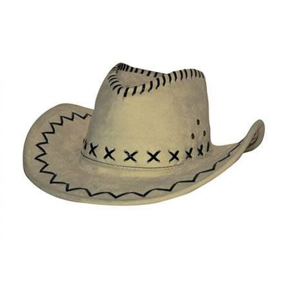 Hoed Cowboy Suede Licht Bruin