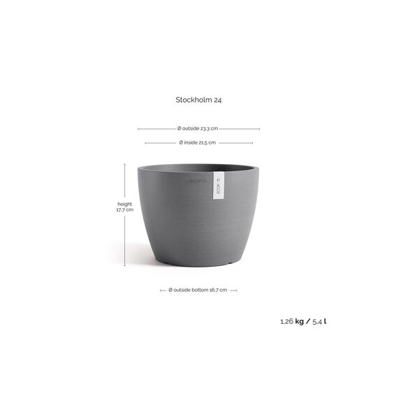 Ecopot Stockholm 24 Pure White