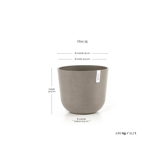 Ecopot Oslo 35 Taupe