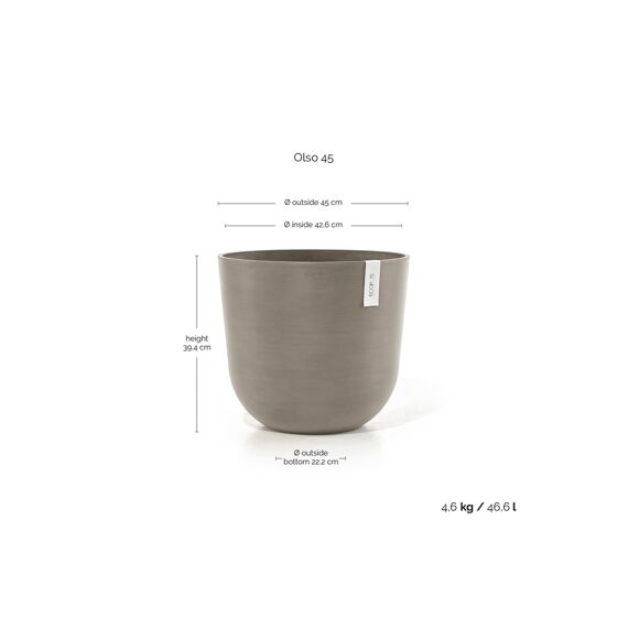 Ecopot Oslo 45 Taupe