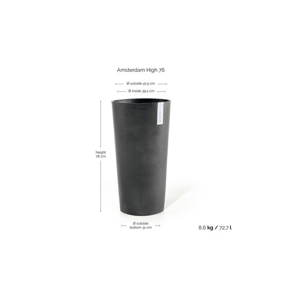Ecopot Amsterdam High 76 Pure White