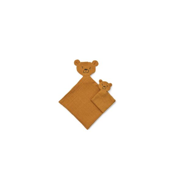 Liewood Alya Bear Knuffeldoekje Golden Caramel