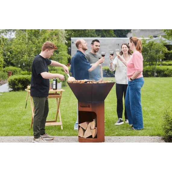 Barbecook Nestor Original Houtbarbecue Uit Corten Staal 92X82X101Cm