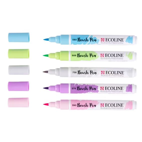 Ecoline Brushpen Pastel Set 5St