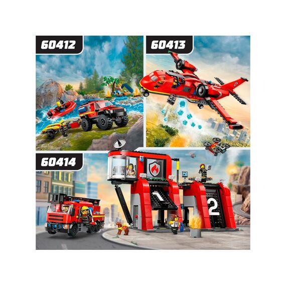 LEGO City 60412 4X4 Brandweerauto Met Reddingsboot