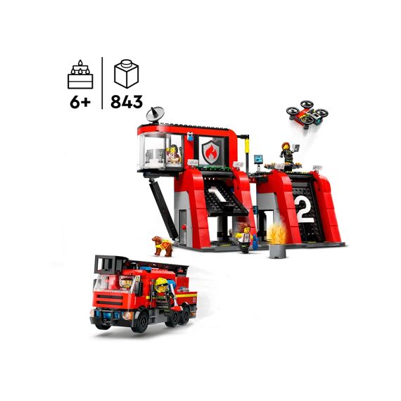 Lego City 60414 Brandweerkazerne En Brandweerauto