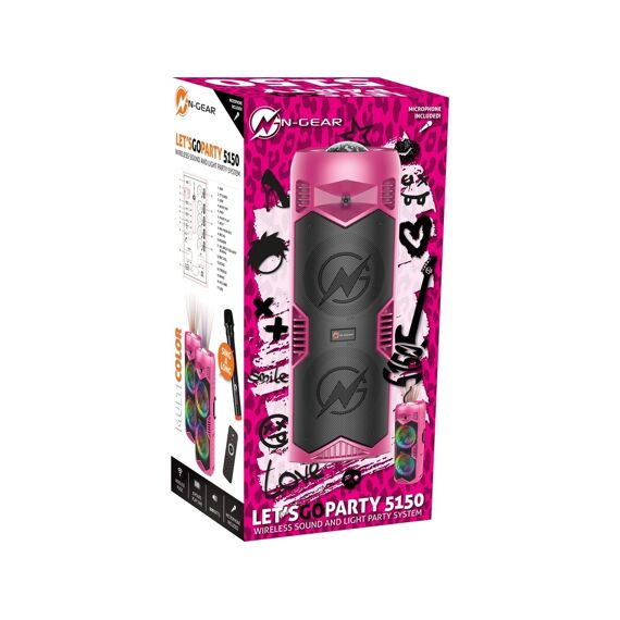 N-Gear Lpg5150Pk Lets Go Party Speaker 5150 Roze