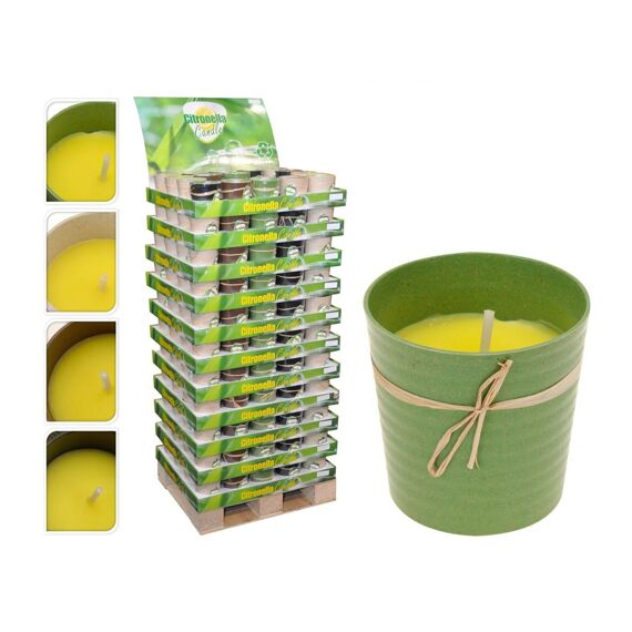 Citronella Kaars In Eco Pot 95mm 4 Assortiment Prijs Per Stuk