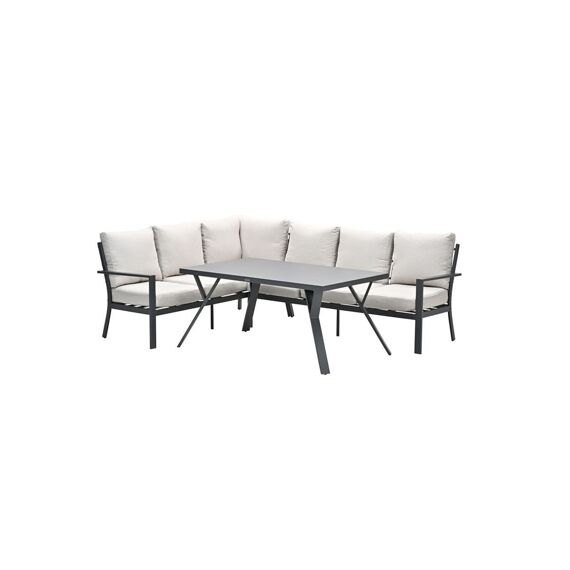 Sergio Lounge/Dining Set 3-Delig Links Carbon Black/Desert Sand