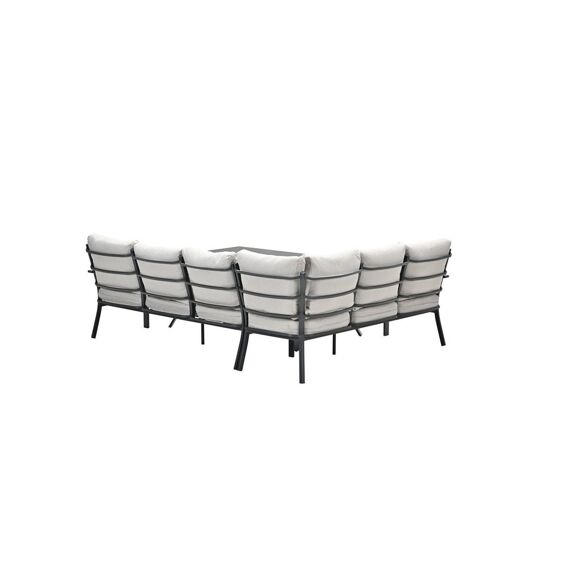 Sergio Lounge/Dining Set 3-Delig Links Carbon Black/Desert Sand