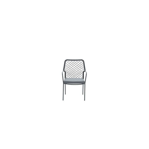 Dido Dining Fauteuil Carbon Black - Rope Black - Mystic Grey