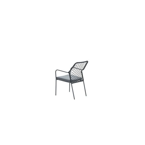 Dido Dining Fauteuil Carbon Black - Rope Black - Mystic Grey