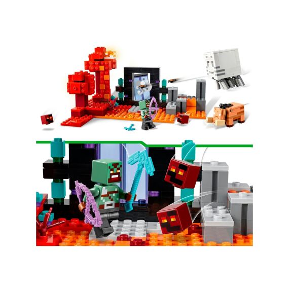 LEGO Minecraft 21255 Hinderlaag Bij Het Nether-Portaal