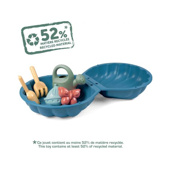 Smoby 850210 Mini Zandbak Dubbel Met 5 Accessoires 70X35Cm 52% Recycled