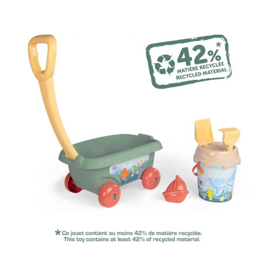 Smoby 867024 Beach Cart Met Strandemmer En 5 Accessoires 42% Recycled