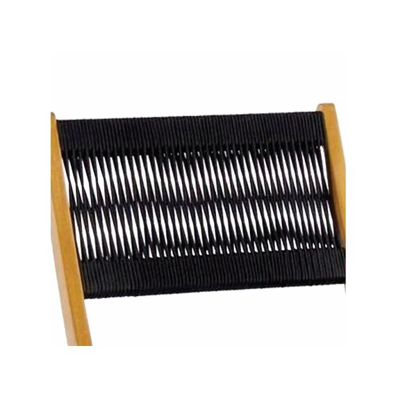 Lanzarote Bistro Set Acacia/Black Rope