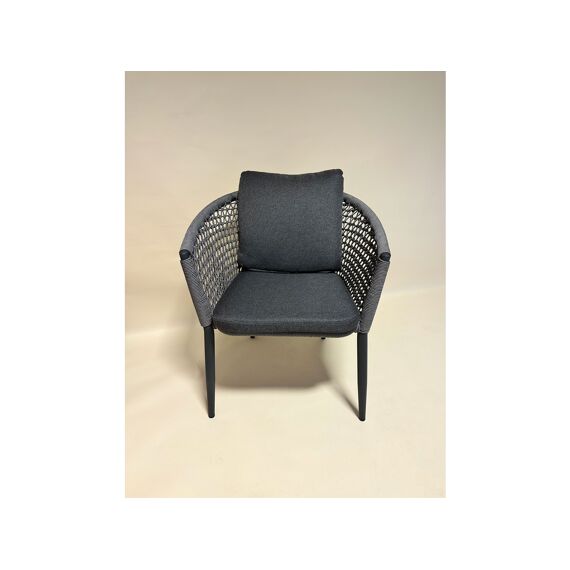 Evora Dining Stoel Alu/Rope/Anthraciet