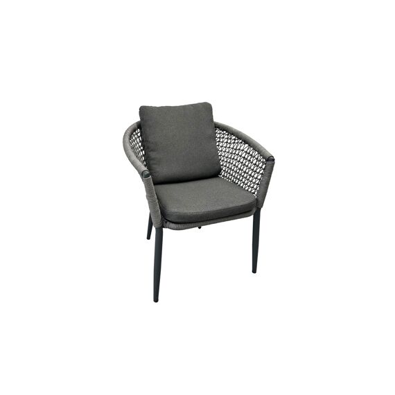 Evora Dining Stoel Alu/Rope/Anthraciet