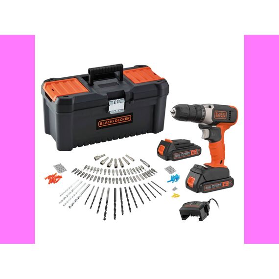 Black+Decker Schroefklopboormachine 2 Accu 120 Accessoires In Koffer