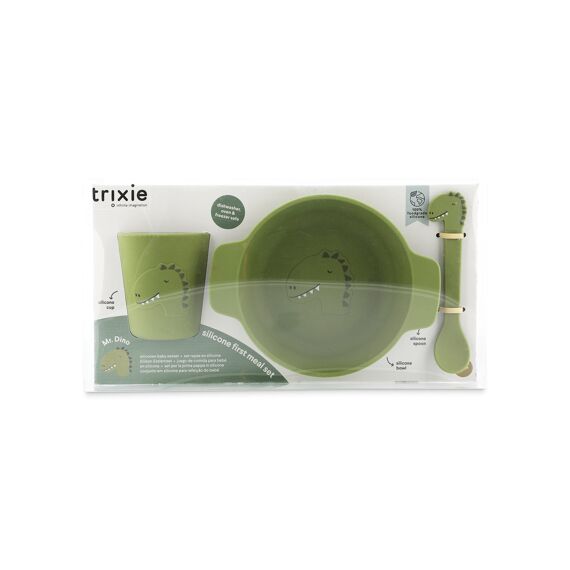 Trixie Silicone Eetset Mr Dino