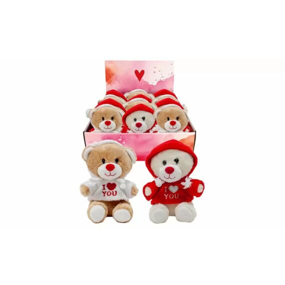 Knuffelbeer En Hoodie Love 18Cm Assortiment Prijs Per Stuk