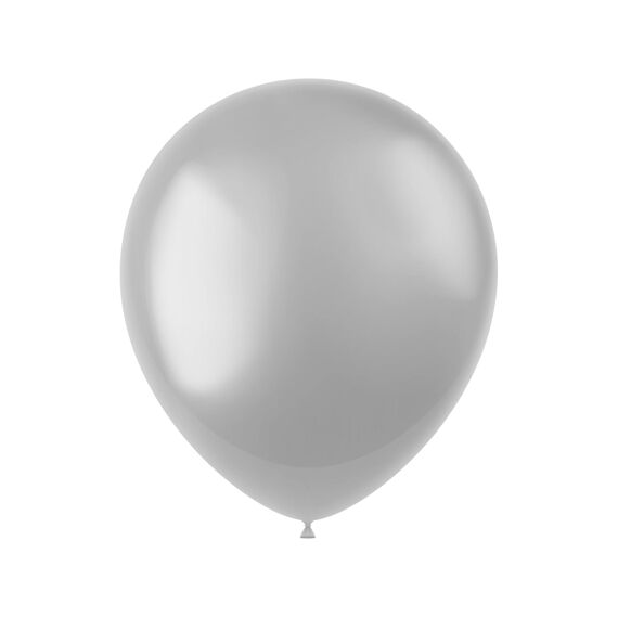 Ballon 33Cm Latex Moondust Zilver 10Stuks