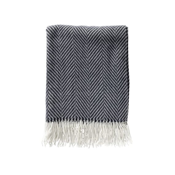 Plaid Josefien 140X180Cm Charcoal Grey